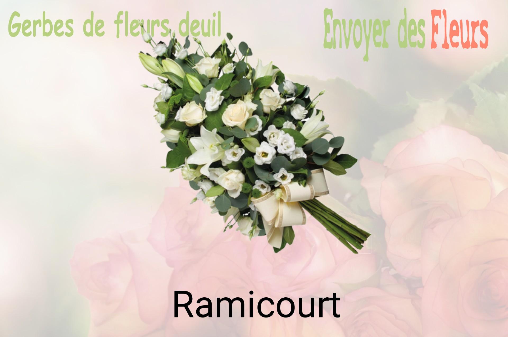 Gerbe de fleurs de deuil livrée à Ramicourt